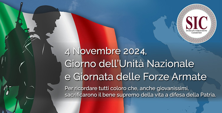 L’augurio del SIC per la Giornata dell’Unità nazionale e delle Forze armate