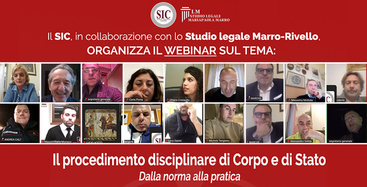 Iscritti e quadri del SIC a confronto con lo Studio legale Marro-Rivello. Grande successo per il webinar sul Procedimento disciplinare