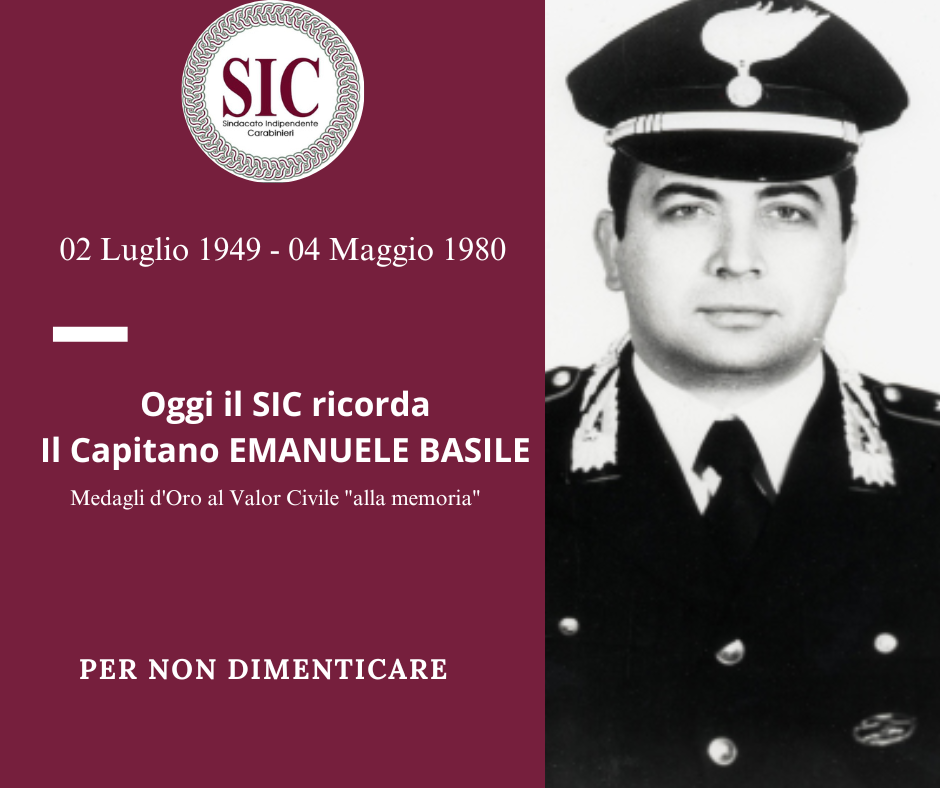 Il SIC ricorda il Capitano Emanuele Basile, Medaglia d’oro al valor civile “alla memoria”