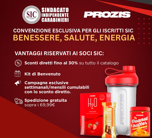 Convenzione SIC con Prozis, leader europeo della nutrizione sportiva