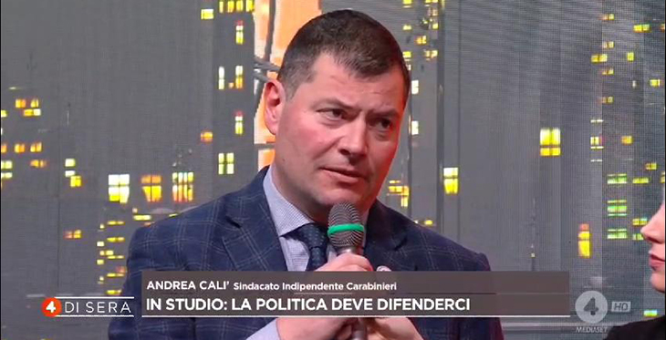 Manifestazioni violente, Decreto Sicurezza e “scudo penale”, il SIC in diretta a “4 di sera” su Rete 4