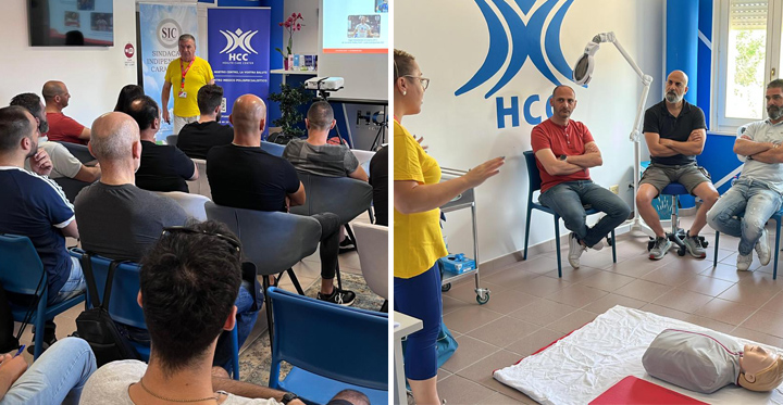 Grande successo per il primo corso organizzato dal SIC sul BLSD (BASIC LIFE SUPPORT DEFIBRILLATION)