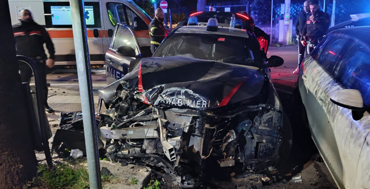 Palermo, pattuglia CC coinvolta in grave incidente stradale