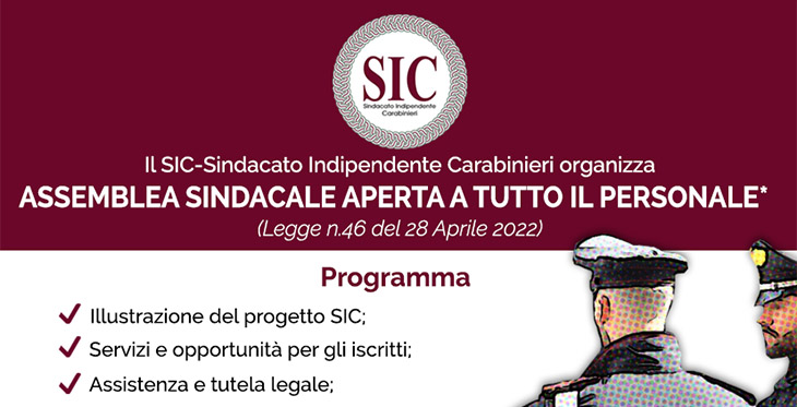 Assemblea SIC presso il Comando Carabinieri per la Tutela della Salute – Roma